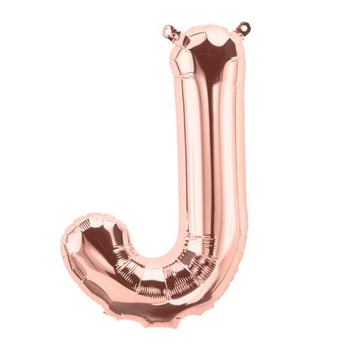 (image for) 16" Rose Gold Letter J Air Filled Balloons