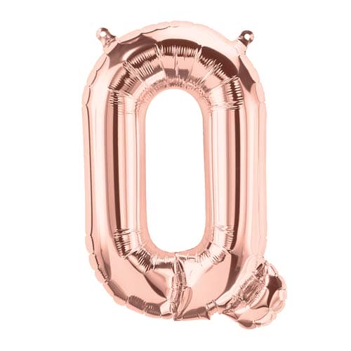 (image for) 16" Rose Gold Letter Q Air Filled Balloons