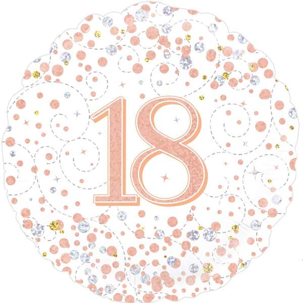 (image for) 18" Sparkling Fizz 18th Birthday Foil Balloons