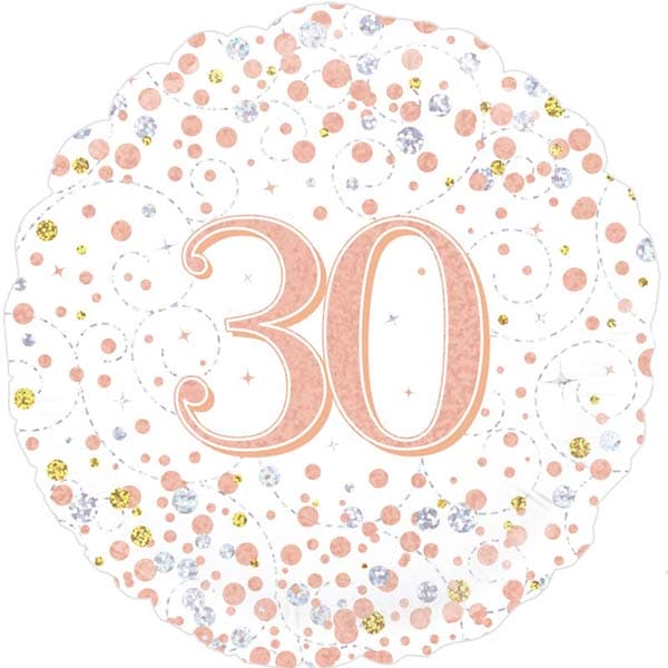 (image for) 18" Sparkling Fizz 30th Birthday Foil Balloons