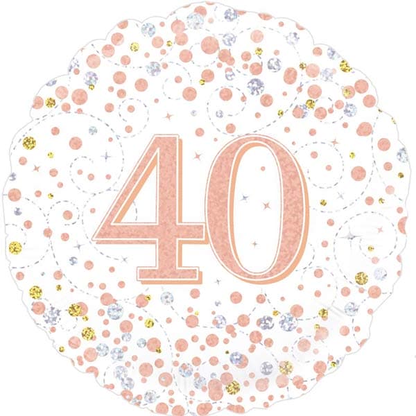 (image for) 18" Sparkling Fizz 40th Birthday Foil Balloons