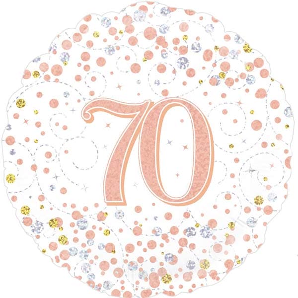 (image for) 18" Sparkling Fizz 70th Birthday Foil Balloons