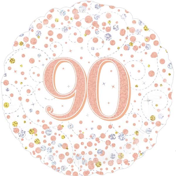 (image for) 18" Sparkling Fizz 90th Birthday Foil Balloons