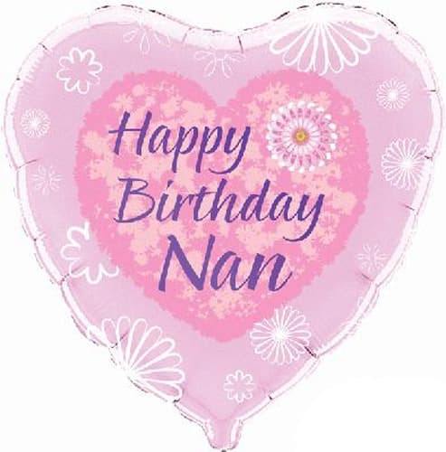 (image for) 18" Happy Birthday Nan Foil Balloons