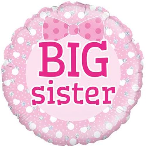 (image for) 18" Pink Big Sister Foil Balloons