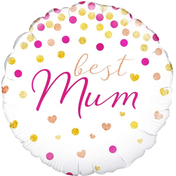 (image for) 18" Best Mum Holographic Foil Balloons