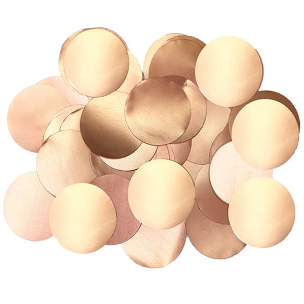 (image for) 10mm Metallic Pearl Rose Gold Circular Confetti 14g