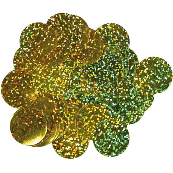 (image for) 10mm Gold Holographic Circular Confetti 14g