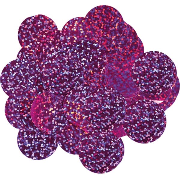 (image for) 10mm Fuchsia Holographic Circular Confetti 14g