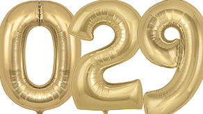 (image for) Large Gold Silk Number Balloons