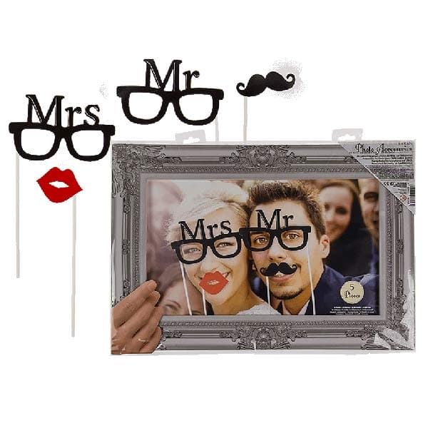 (image for) Mr And Mrs Party Photo Props And Frame