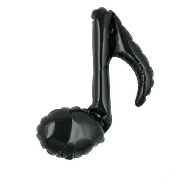 (image for) 9" Black Music Note Balloon