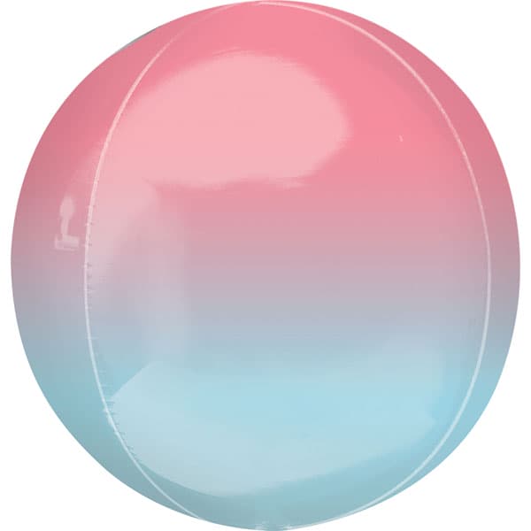 (image for) Red & Blue Ombre Orbz Foil Balloons