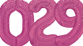 (image for) Pink Glitz Prism Number Balloons