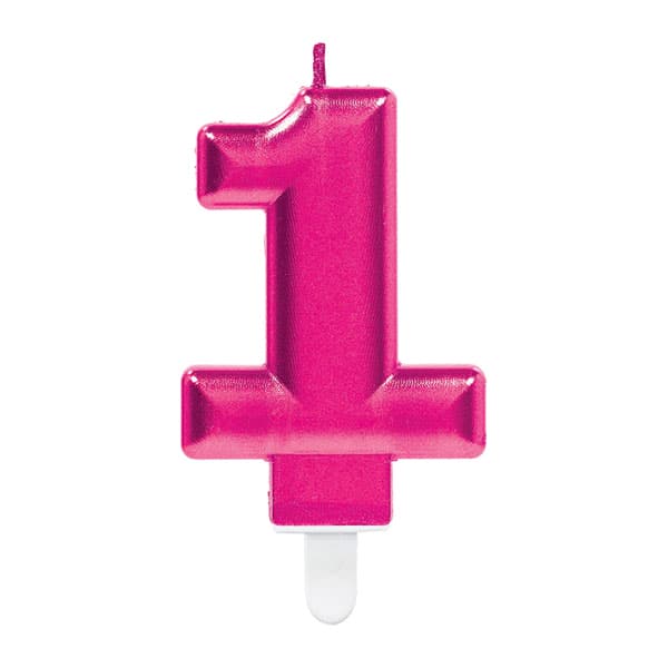 (image for) Pink Metallic Age 1 Candles