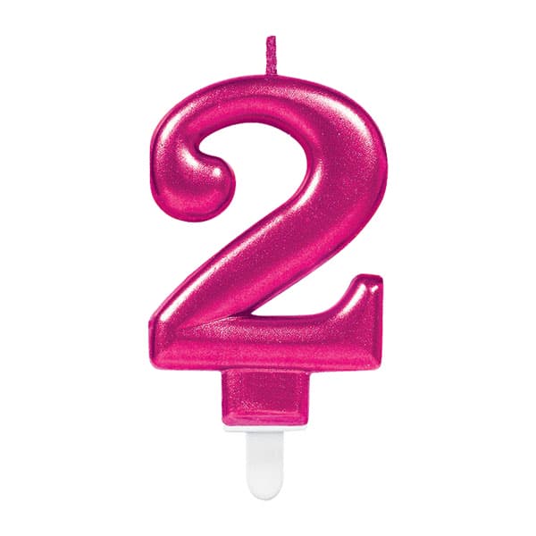 (image for) Pink Metallic Age 2 Candles