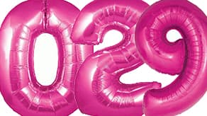 (image for) Large Pink Number Balloons