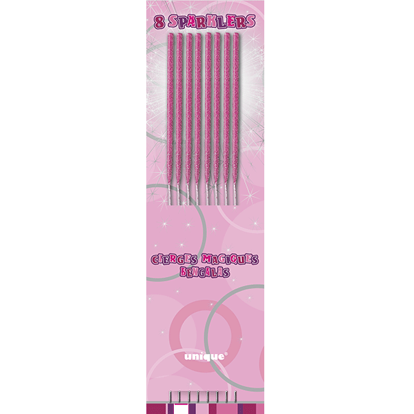 (image for) 7" Pink Glitz Sparklers 8pk