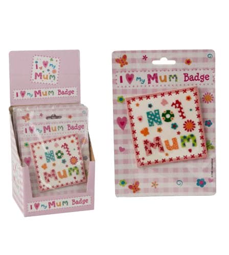 No 1 Mum Rubber Badge