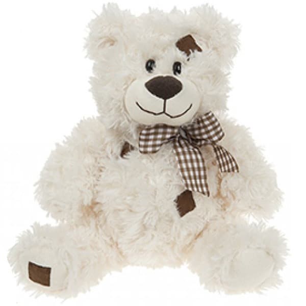 (image for) 16" Cream Patchwork Bear