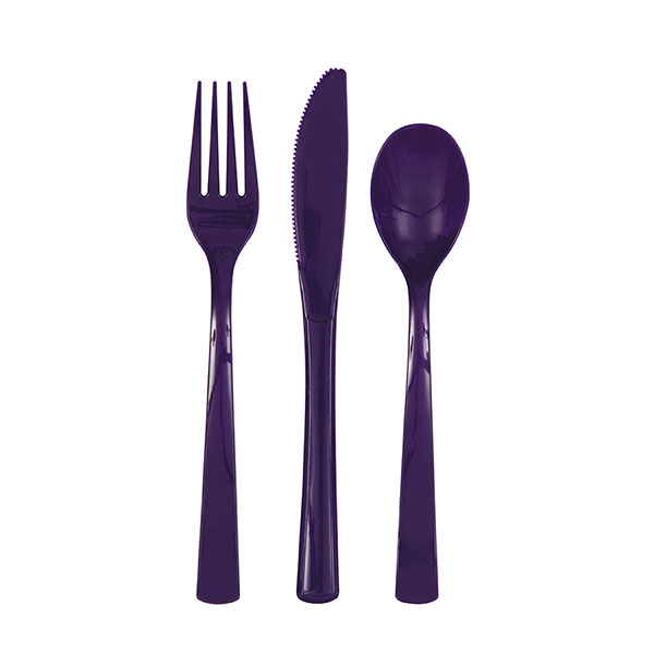 (image for) Deep Purple Assorted Cutlery 18pk