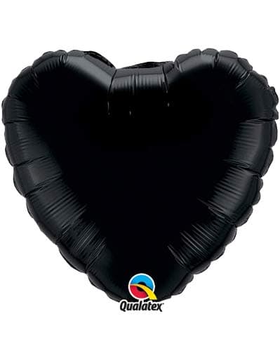 (image for) 18" Onyx Black Heart Foil Balloon