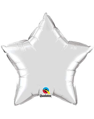 (image for) 4" Silver Star Foil Balloon