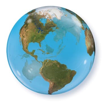 (image for) 22" Earth Single Bubble Balloon