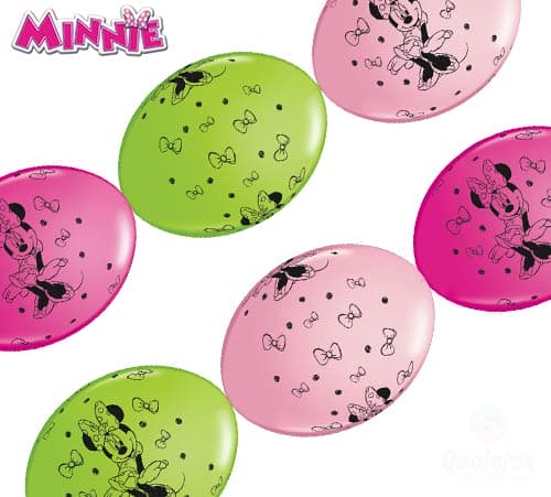 (image for) 12" Minnie Mouse Quick Link Latex Balloons 50pk