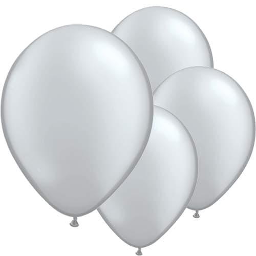 (image for) 11" Silver Latex Balloons 6pk