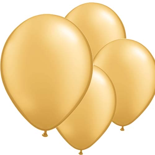 (image for) 11" Gold Latex Balloons 6pk