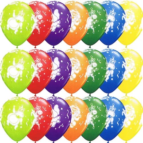 (image for) 11" Party Animals Birthday Latex Balloons 25pk