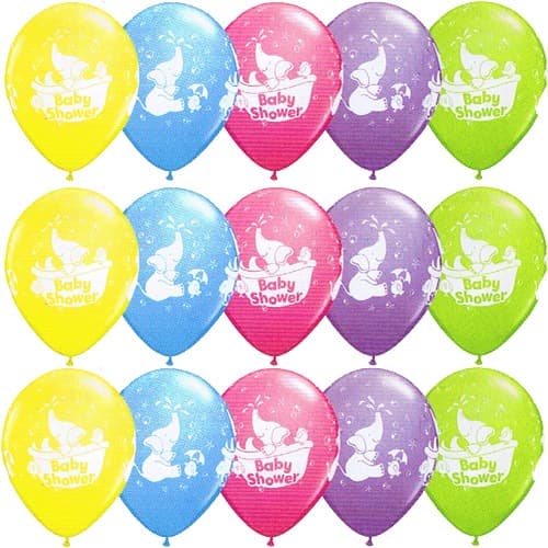 (image for) 11" Baby Shower Elephant Latex Balloons 25pk