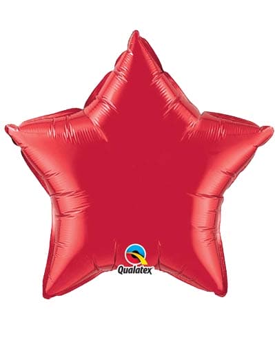 (image for) 4" Ruby Red Star Foil Balloon