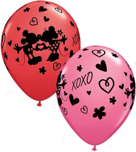 (image for) 11" Mickey And Minnie XOXO Latex Balloons 25pk