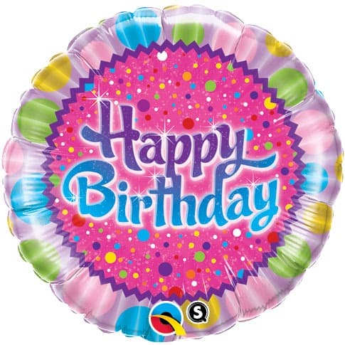 (image for) 18" Birthday Sprinkles & Sparkles Foil Balloons