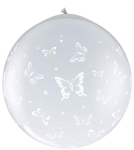 (image for) 3ft Butterflies Around Neck Up Giant Latex Balloons 2pk