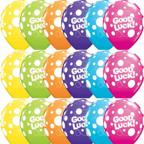 (image for) 11" Good Luck Dots Latex Balloons 25pk