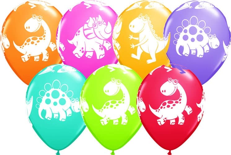 (image for) 11" Cute And Cuddly Dinosaurs Latex Balloons 25pk