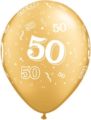 (image for) 11" 50 Gold Latex Balloons 25pk