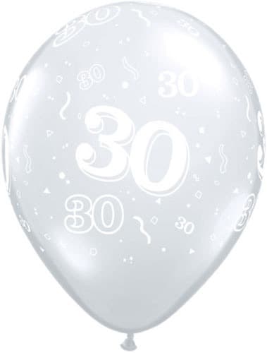 (image for) 11" 30 Diamond Clear Latex Balloons 50pk