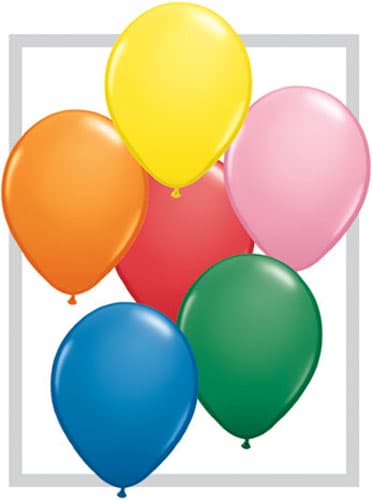 (image for) 16" Standard Assortment Latex Balloons 50pk