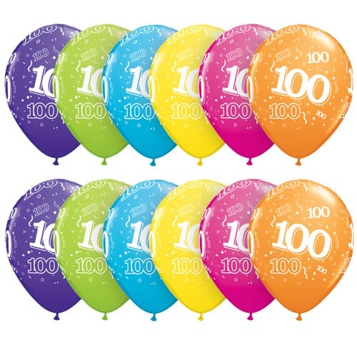 (image for) 11" 100 Around Tropical Latex Balloons 25pk