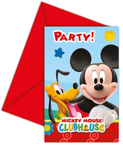 (image for) Playful Mickey Invitations & Envelopes 6pk