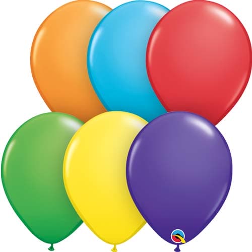 (image for) 5" Bright Rainbow Assortment Latex Balloons 100pk