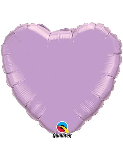 (image for) 4" Pearl Lavender Heart Foil Balloon