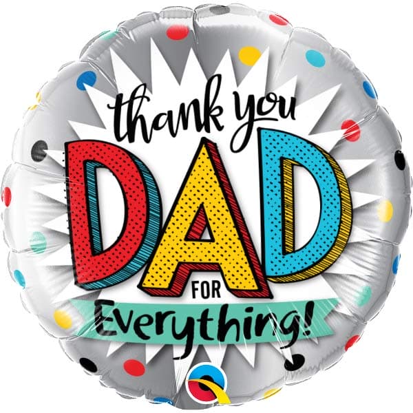 (image for) 18" Thank You Dad For Everything Foil Balloons