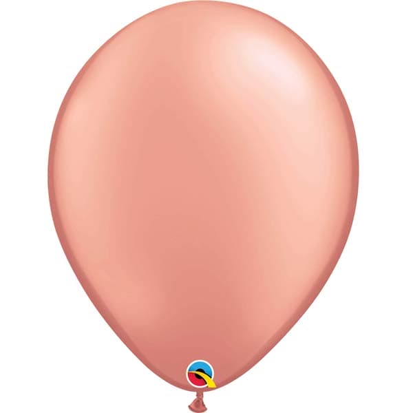 (image for) 16" Metallic Rose Gold Latex Balloons 50pk