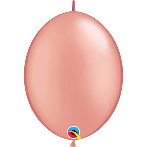 (image for) 12" Rose Gold Quick Link Latex Balloons 50pk