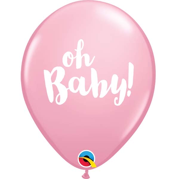 (image for) 11" Pink Oh Baby! Latex Balloons 25pk